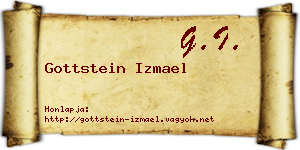 Gottstein Izmael névjegykártya